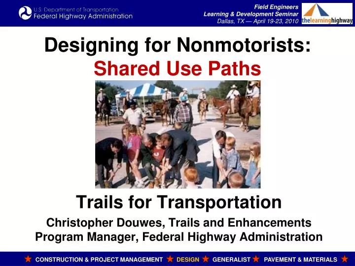 designing for nonmotorists shared use paths