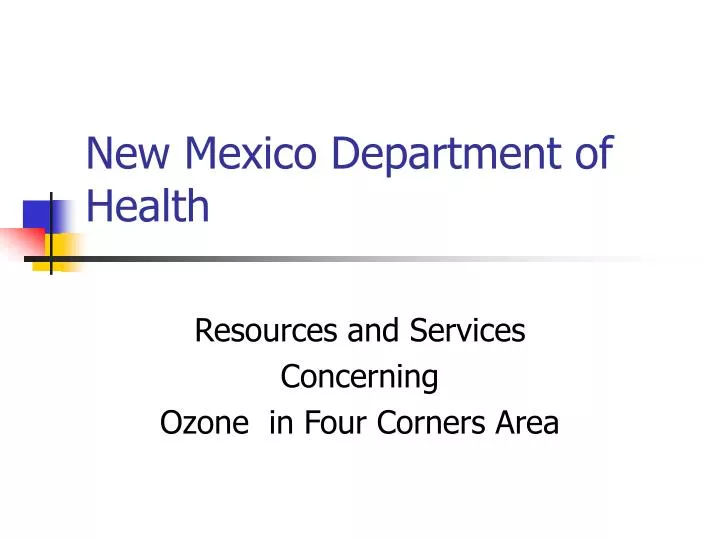 new mexico department of health