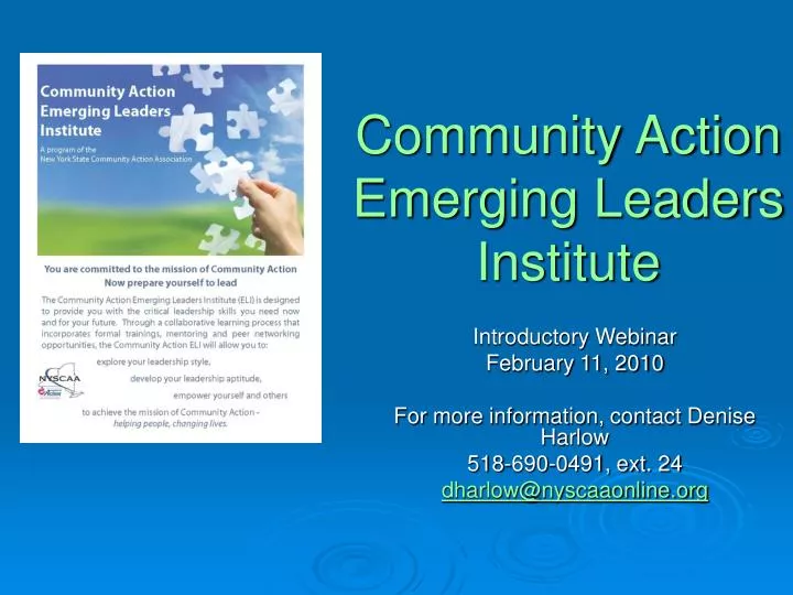 community action emerging leaders institute