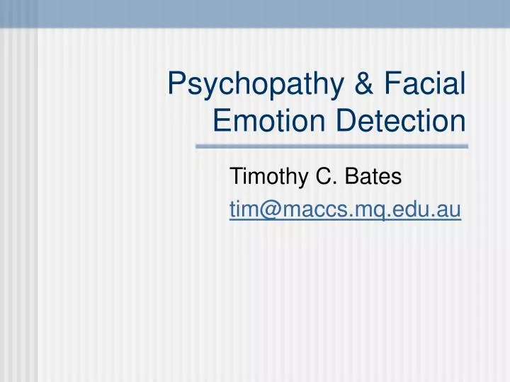 psychopathy facial emotion detection