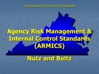 Agency Risk Management &amp; Internal Control Standards (ARMICS) Nutz and Boltz