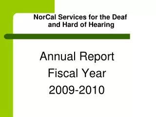 NorCal Services for the Deaf and Hard of Hearing