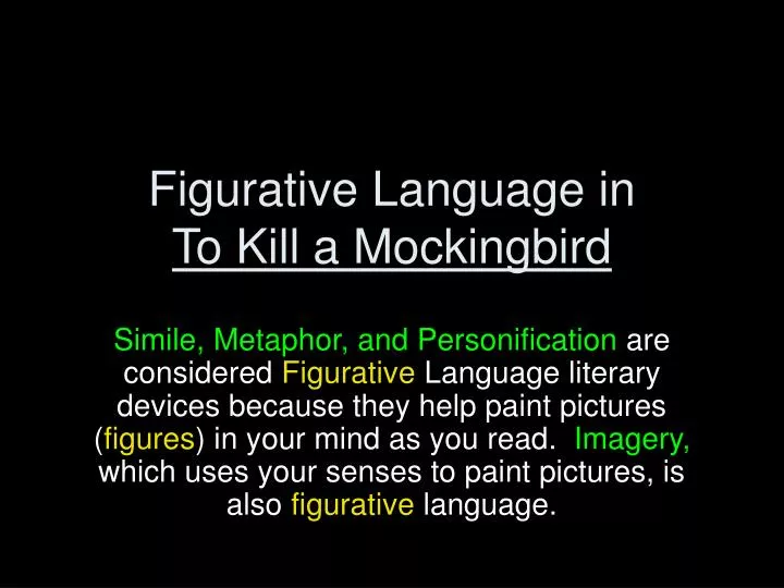 figurative language in to kill a mockingbird