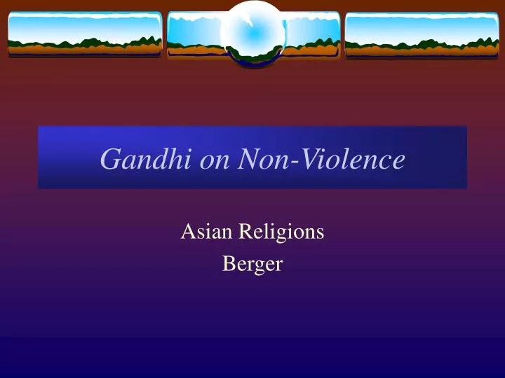 gandhi on non violence