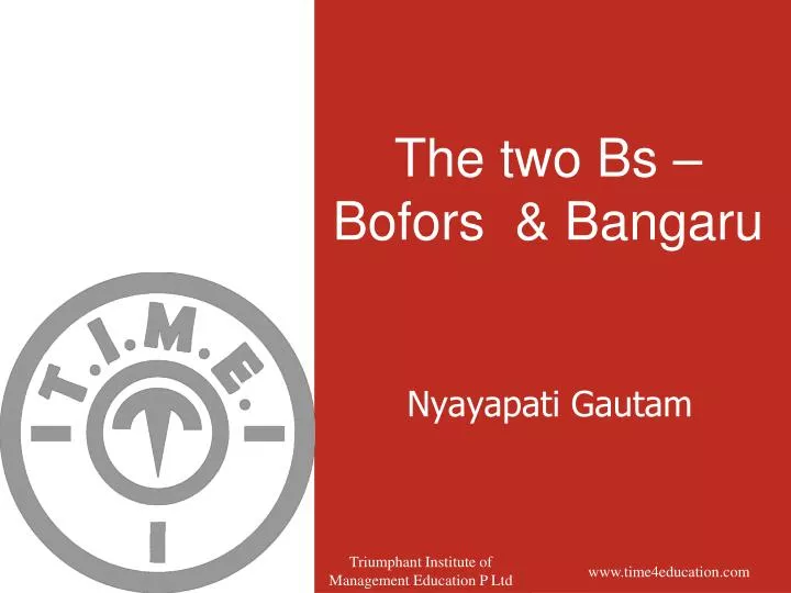 the two bs bofors bangaru