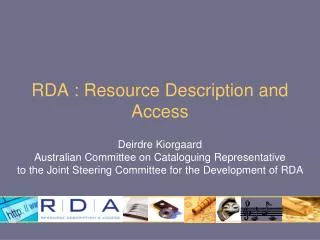 RDA : Resource Description and Access