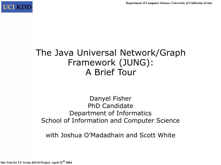 the java universal network graph framework jung a brief tour