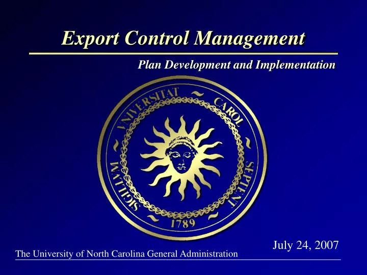 export control management