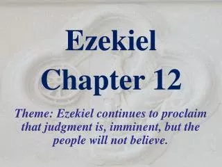 Ezekiel Chapter 12