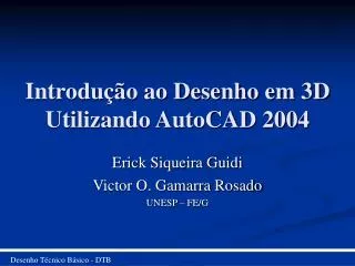 introdu o ao desenho em 3d utilizando autocad 2004
