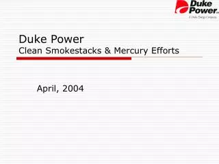 Duke Power Clean Smokestacks &amp; Mercury Efforts