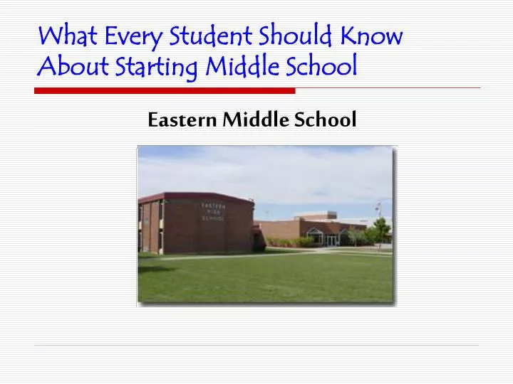 what every student should know about starting middle school