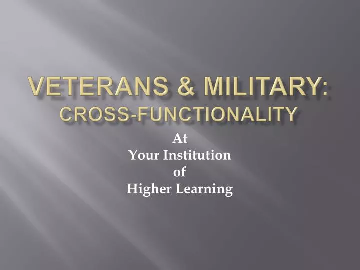 veterans military cross functionality