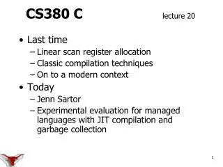 CS380 C lecture 20