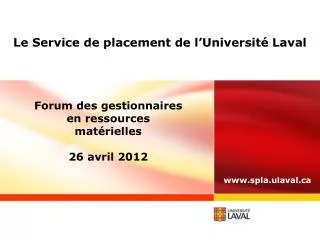 le service de placement de l universit laval