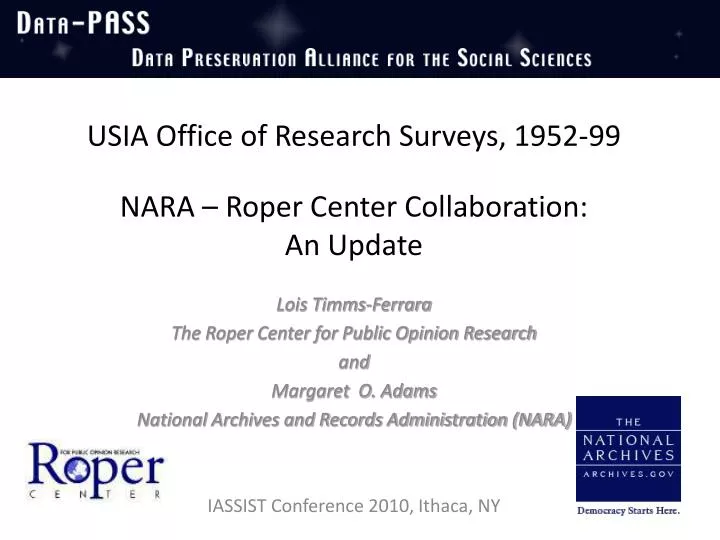 usia office of research surveys 1952 99 nara roper center collaboration an update