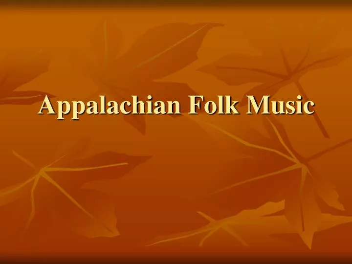 appalachian folk music