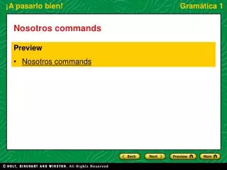 Nosotros commands