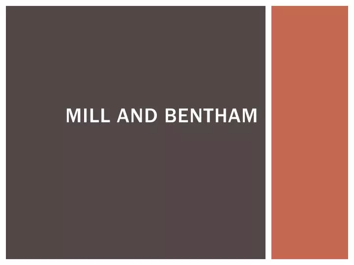 mill and bentham