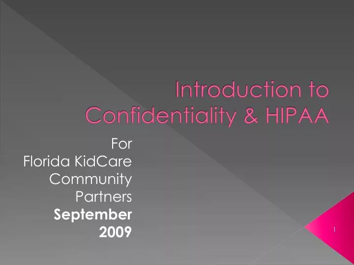 introduction to confidentiality hipaa