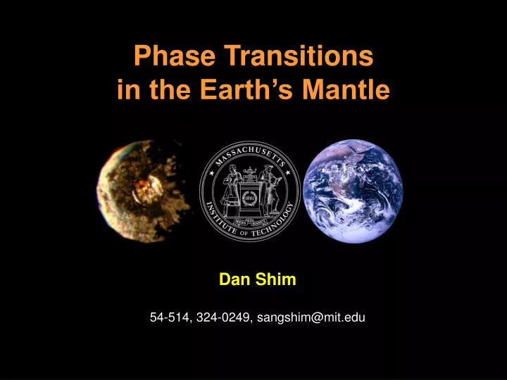 phase transitions in the earth s mantle