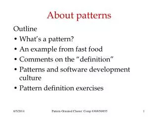 About patterns