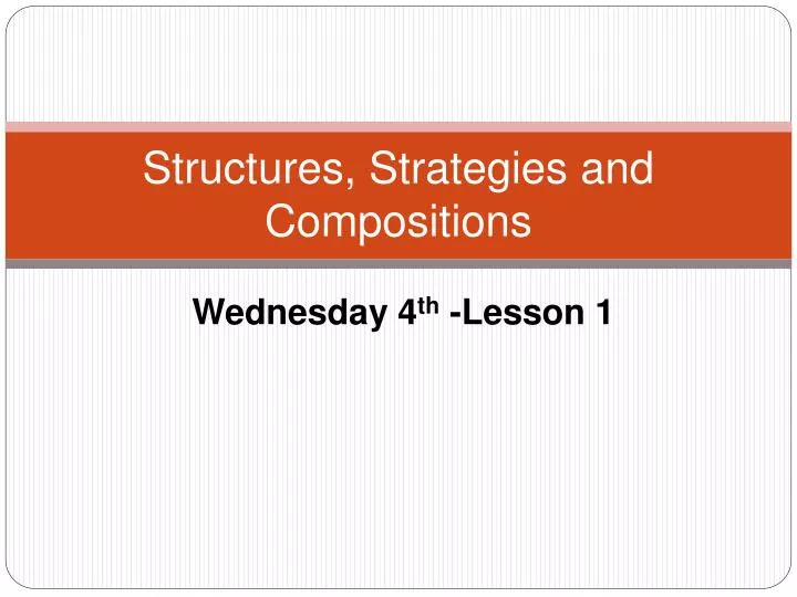 structures strategies and compositions