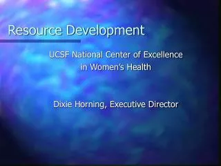 Resource Development