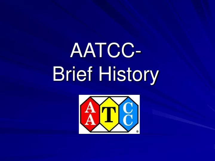 aatcc brief history