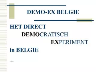 DEMO-EX BELGIE