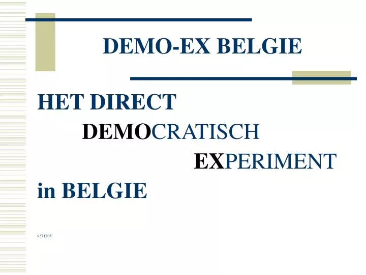 demo ex belgie
