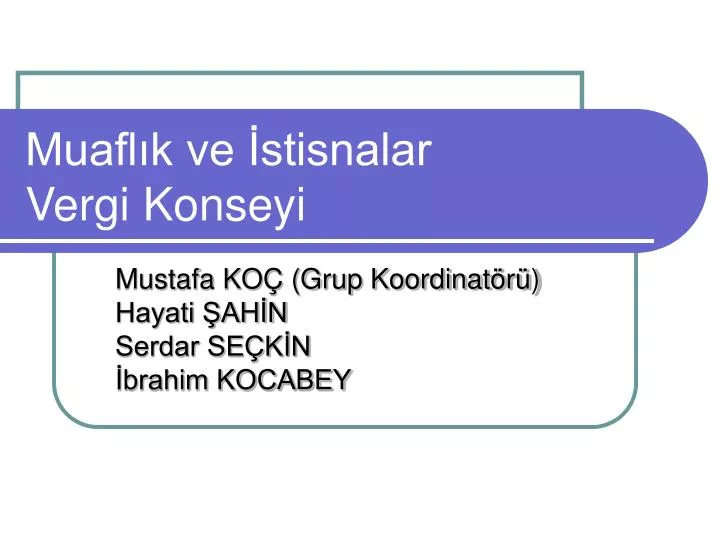 muafl k ve stisnalar vergi konseyi