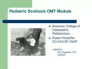 Pediatric Scoliosis OMT Module