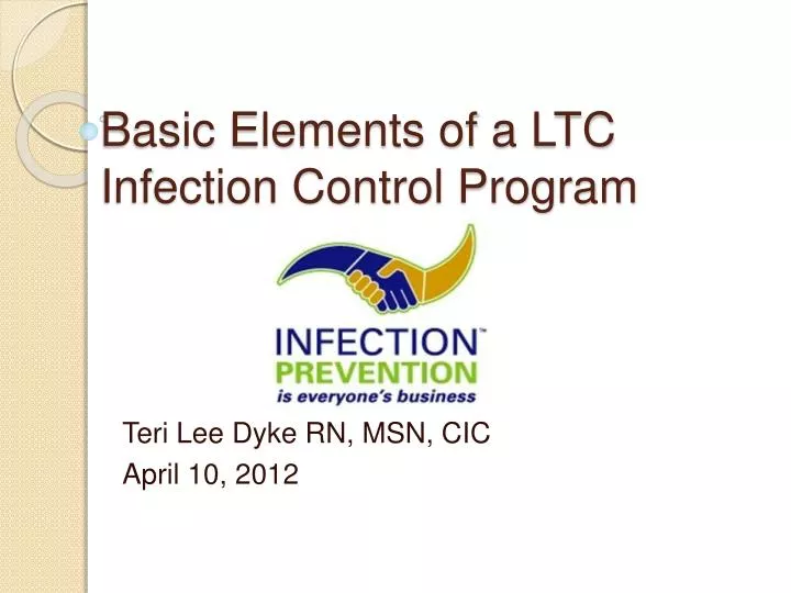 basic elements of a ltc infection control program