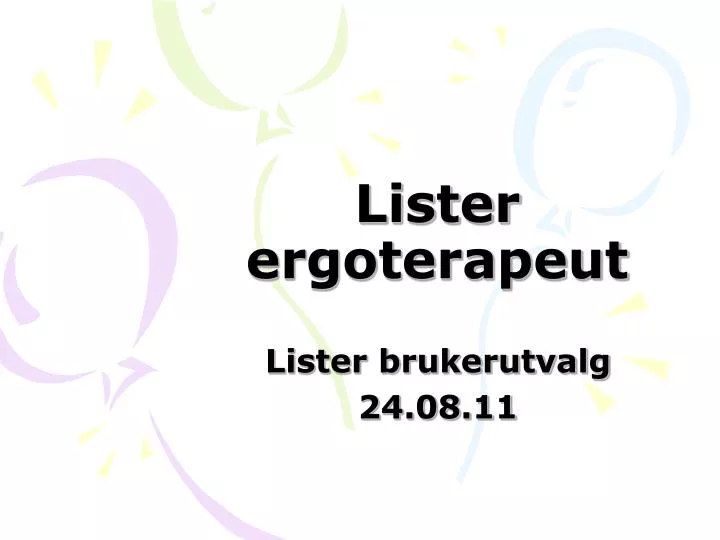 lister ergoterapeut