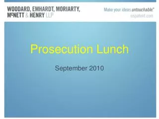 Prosecution Lunch