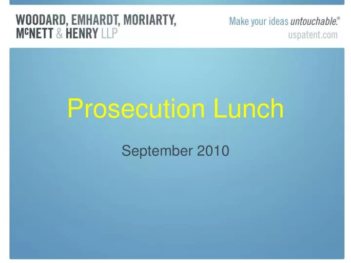 prosecution lunch