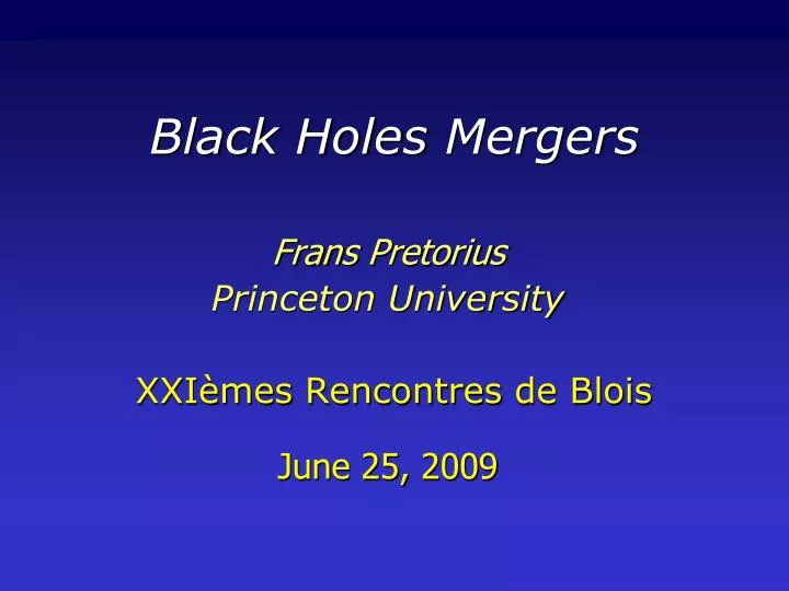 black holes mergers