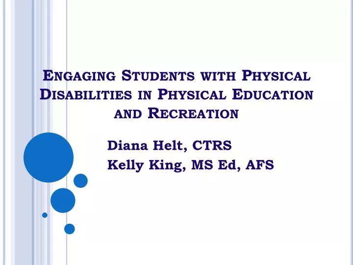 engaging students with physical disabilities in physical education and recreation