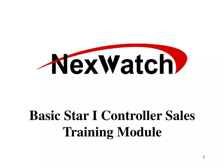 basic star i controller sales training module