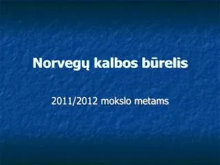 Norvegų kalbos būrelis