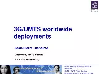 3G/UMTS worldwide deployments
