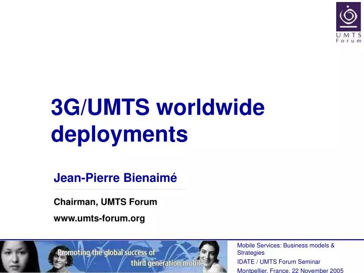 3g umts worldwide deployments