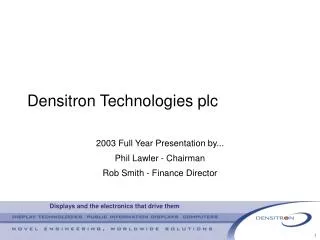 Densitron Technologies plc