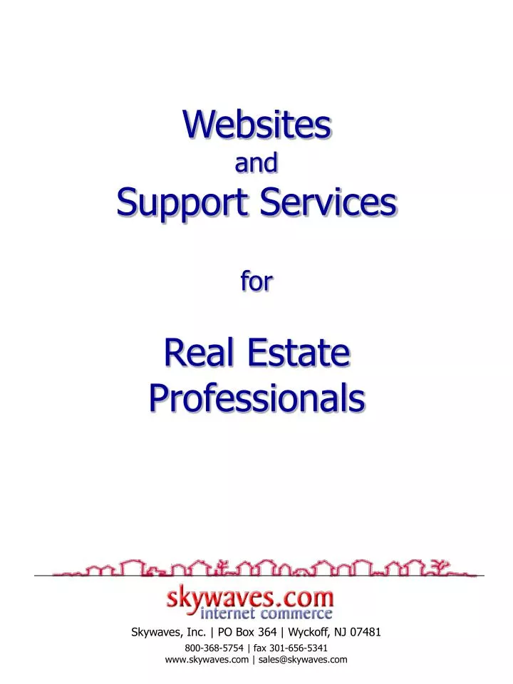 websites and support services for real estate professionals