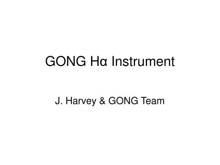 gong h instrument