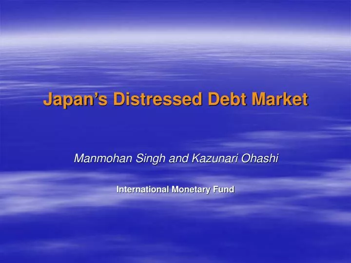 japan s distressed debt market