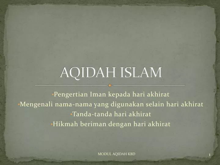 aqidah islam