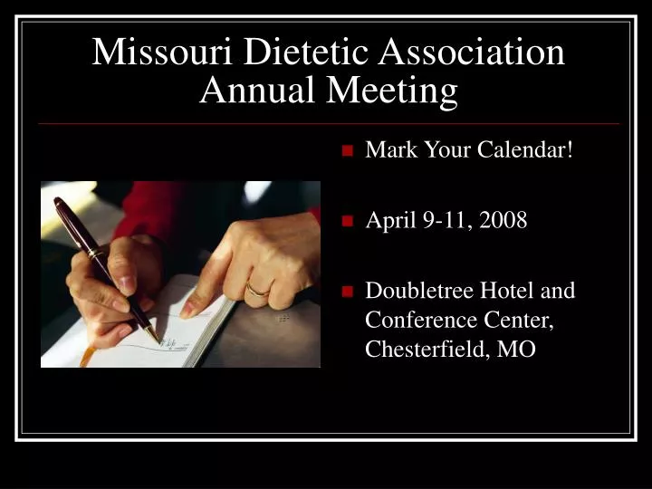missouri dietetic association annual meeting