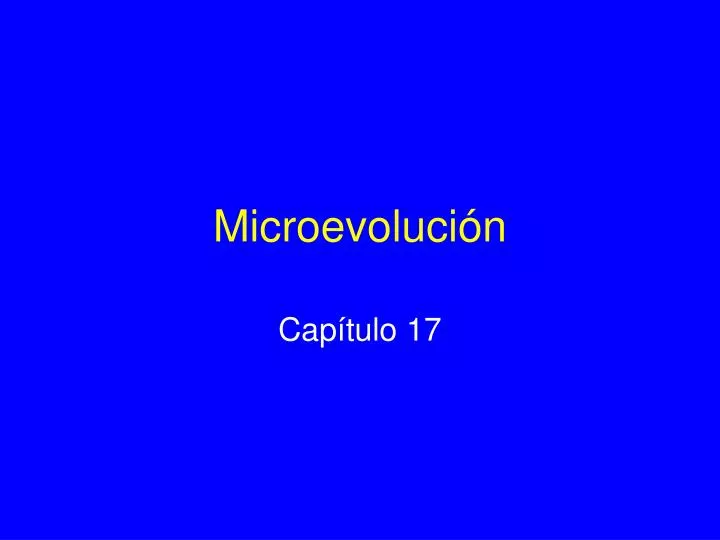 microevoluci n